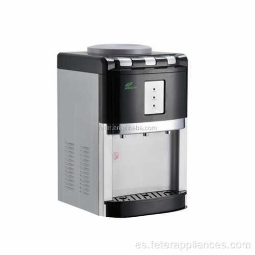 Mini dispensador de agua de sobremesa con refrigeración por compresor con tres grifos